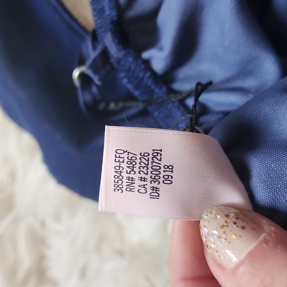 Victoria's Secret Navy Blue Velour Ruffle Trim Romper XS - Picture 11 of 12